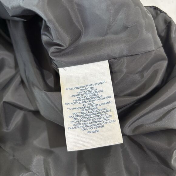 Lands End Women Puffer Jacket Down Fill Gray Hooded OverCoat size 1X Long Warm - Picture 9 of 12